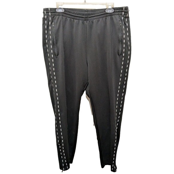 PINK Active Pants XXL Black  Victorias Secret  Zipper Down Each Leg  Pull On - Picture 1 of 10